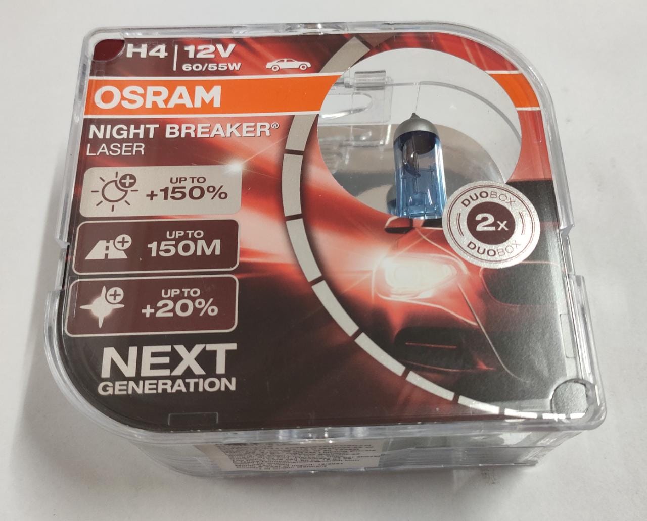 Osram Night Breaker Laser H4 12V 60 / 55W P43T Halogen Lamp (64193NL-BLI)  1650 Lm buy from AZUM: price, reviews, description, review